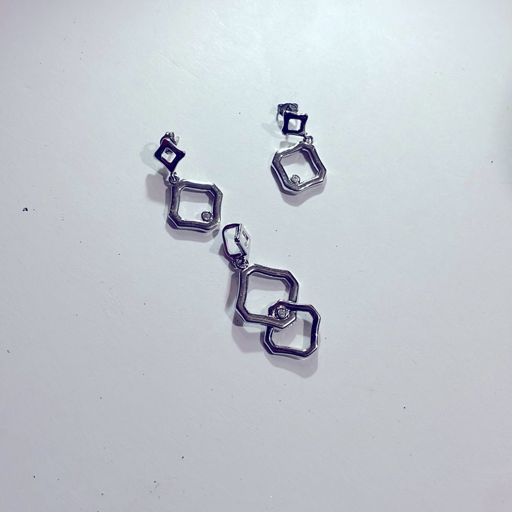 Sterling silver earrings and pendant